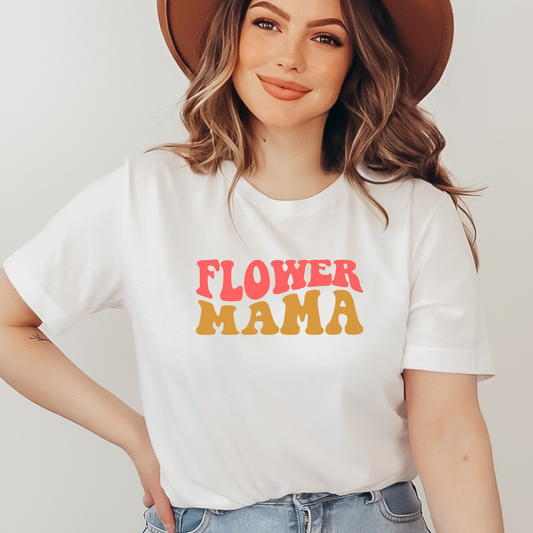 Flower Mama Shirt, Mother's Day Gift, Mom Tee, Mama Floral Tshirt (Mom-41)