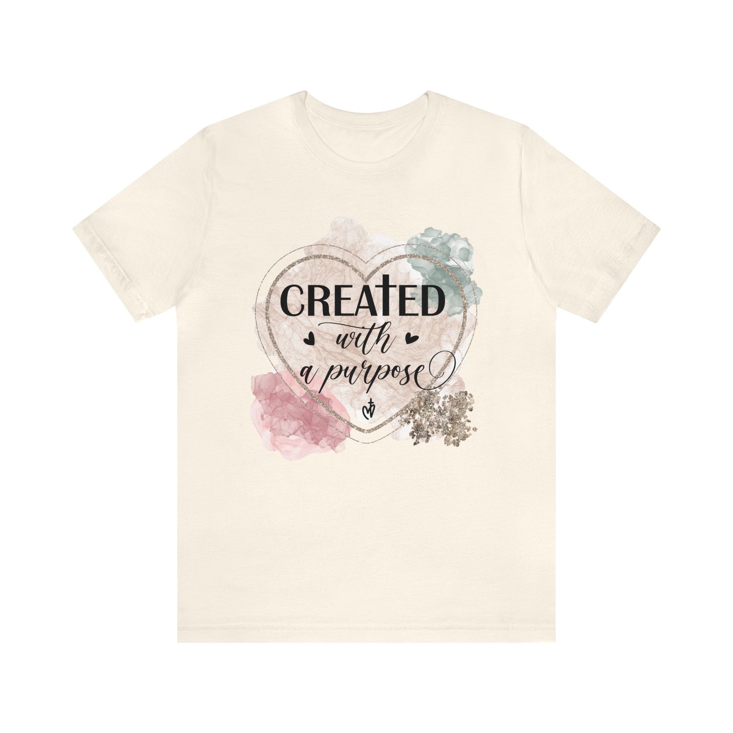 Created With Purpose Shirt, Faith T-Shirt, Religious Tee, Gift for Christian Friend (Faith-55)