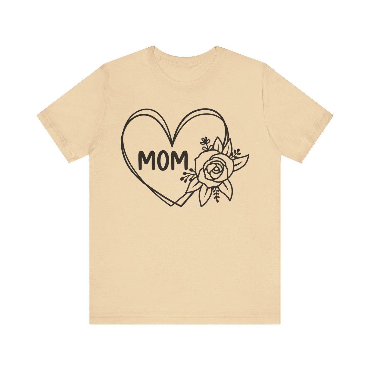 Mom Heart Floral Shirt, Mother's Day Gift, Mom Tee, Mama Tshirt (Mom-01)