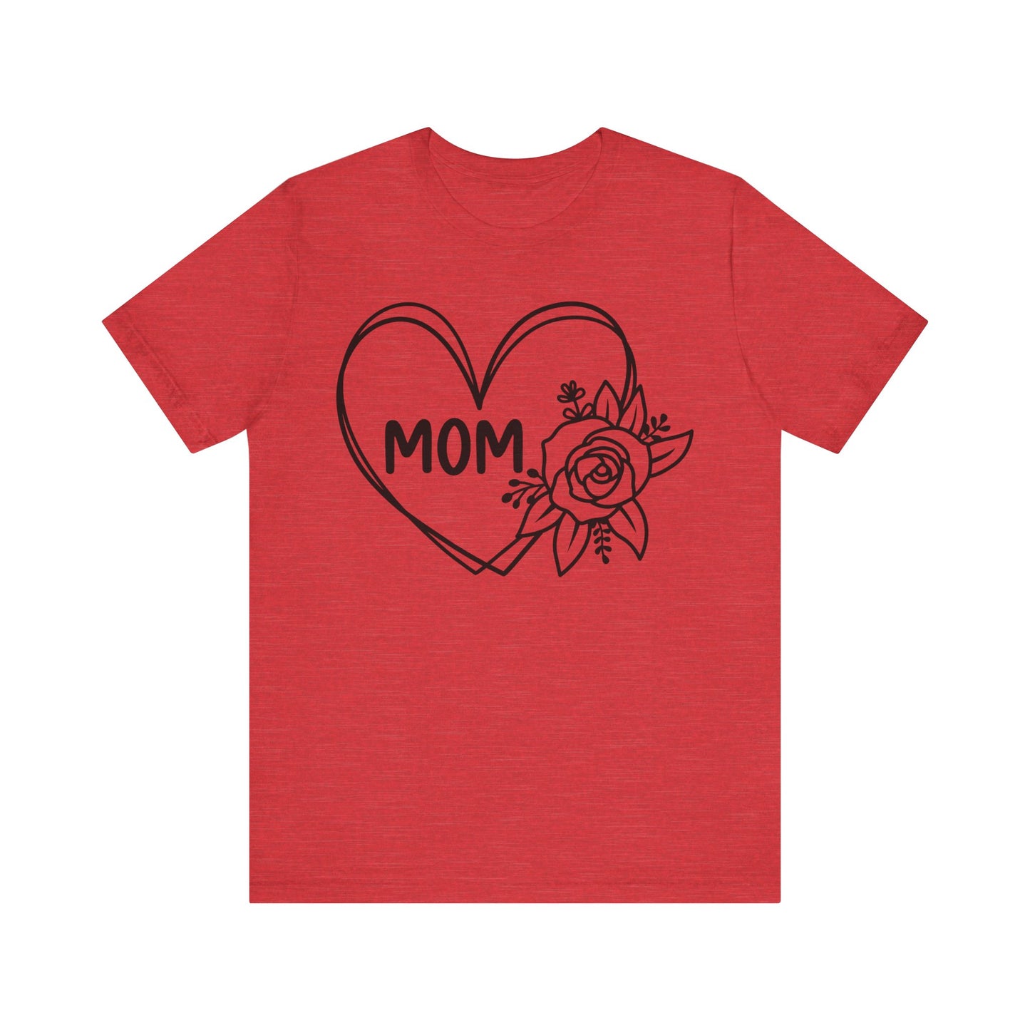 Mom Heart Floral Shirt, Mother's Day Gift, Mom Tee, Mama Tshirt (Mom-01)