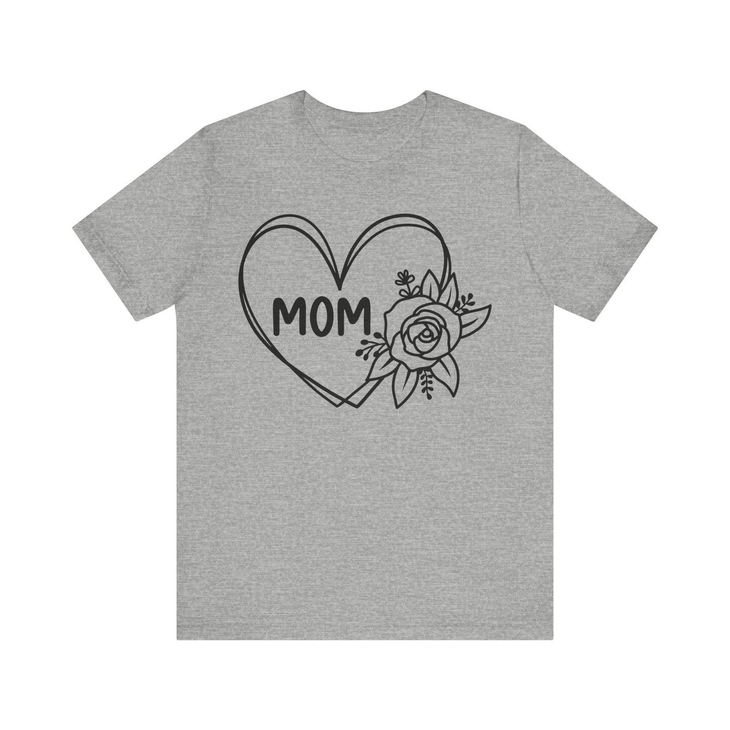 Mom Heart Floral Shirt, Mother's Day Gift, Mom Tee, Mama Tshirt (Mom-01)