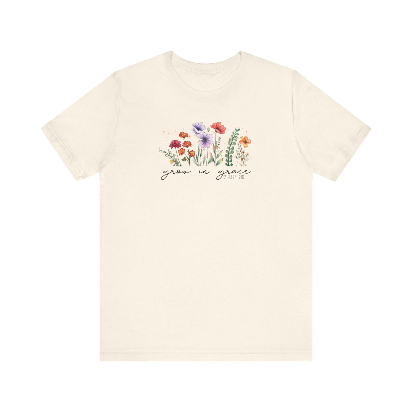 Grow In Grace Shirt, Mother's Day Gift, Mom Tee, Mama Flower Tshirt (Mom-22)