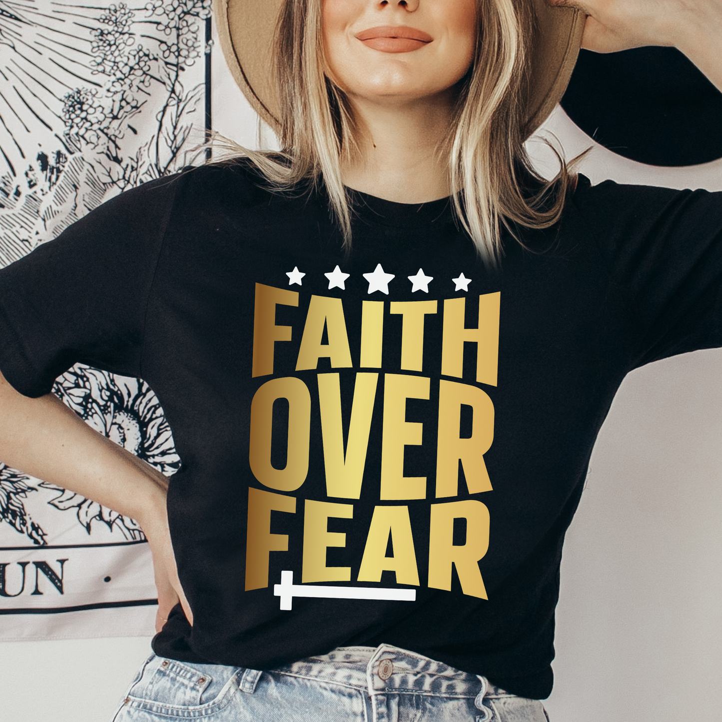 Faith Over Fear Shirt, Christian Shirt, Religious Shirt, Faith Tee (Faith-31)