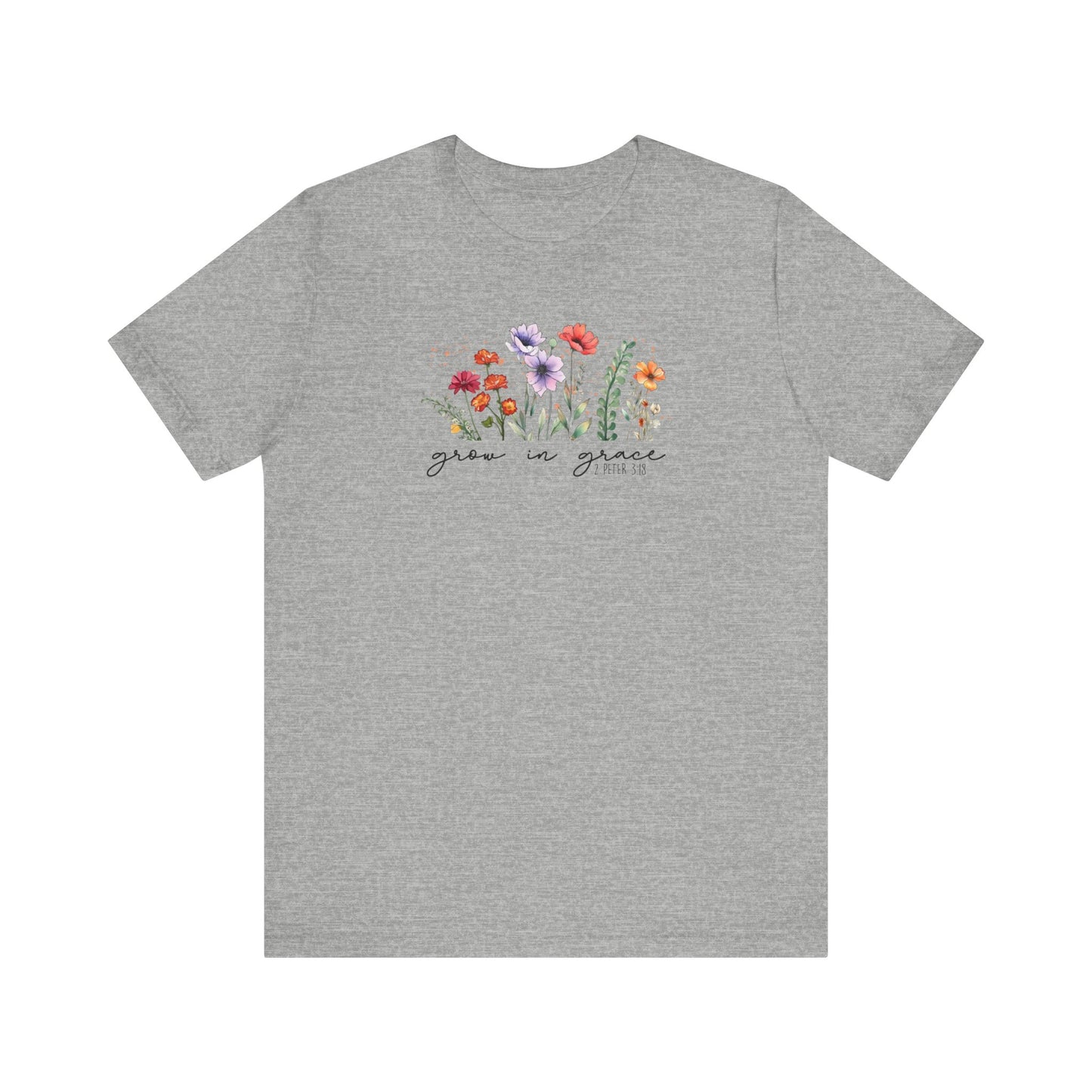 Grow In Grace Shirt, Mother's Day Gift, Mom Tee, Mama Flower Tshirt (Mom-22)