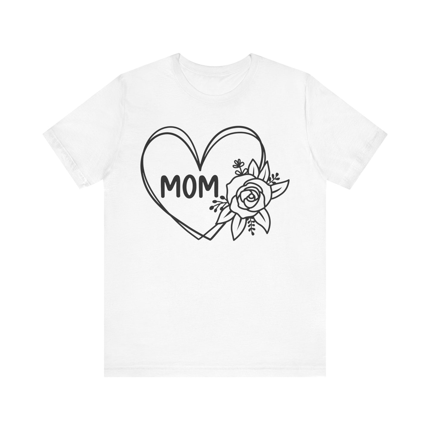 Mom Heart Floral Shirt, Mother's Day Gift, Mom Tee, Mama Tshirt (Mom-01)