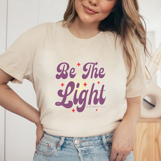 Be The Light Shirt, Christian Shirt, Religious Shirt, Faith Tee (Faith-6)