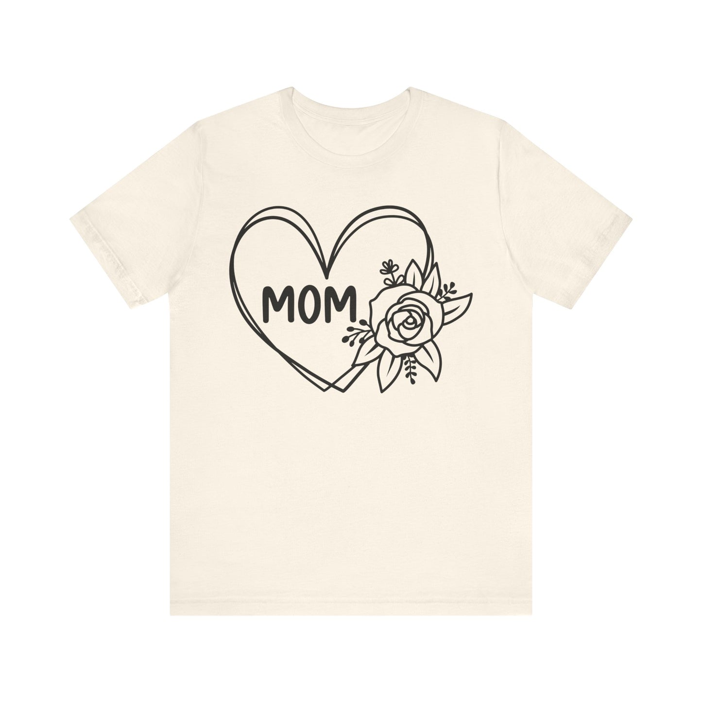 Mom Heart Floral Shirt, Mother's Day Gift, Mom Tee, Mama Tshirt (Mom-01)