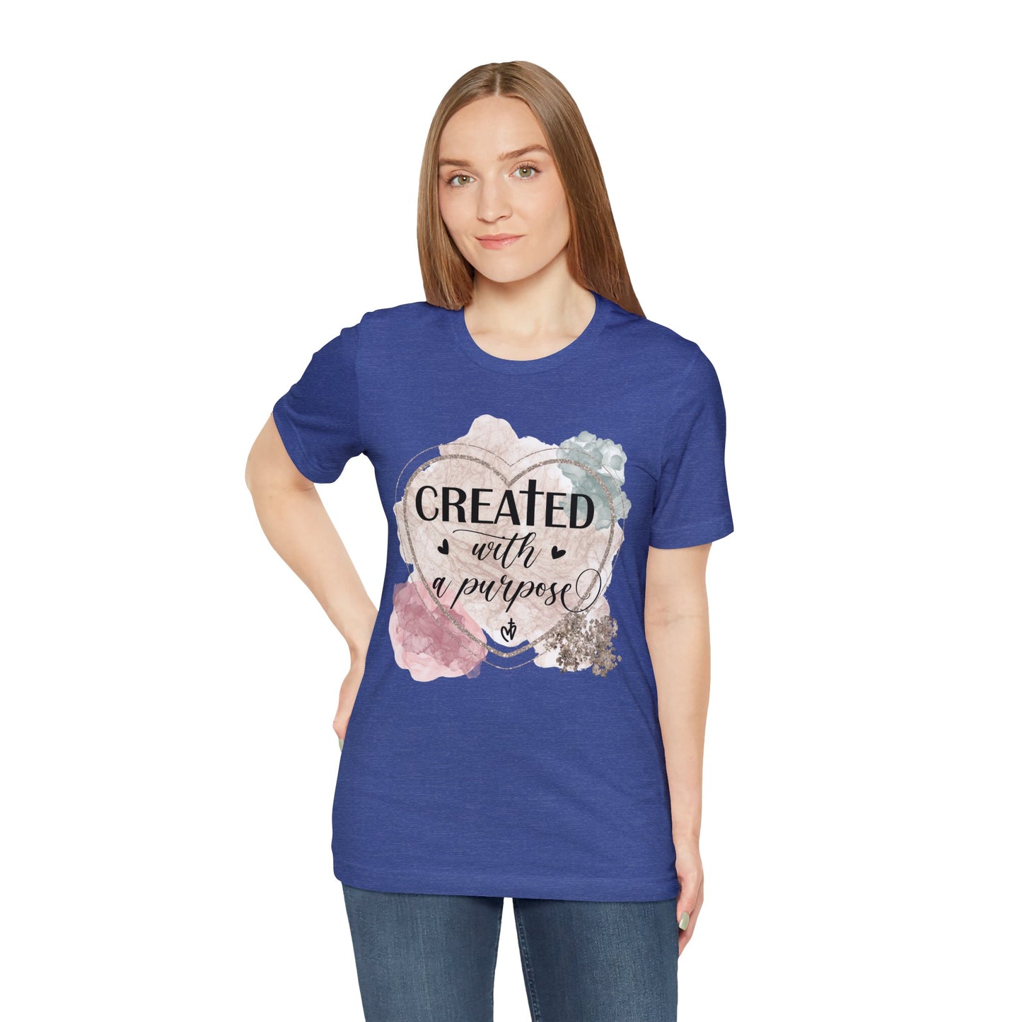 Created With Purpose Shirt, Faith T-Shirt, Religious Tee, Gift for Christian Friend (Faith-55)